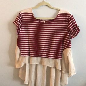 Free People Striped Crop top